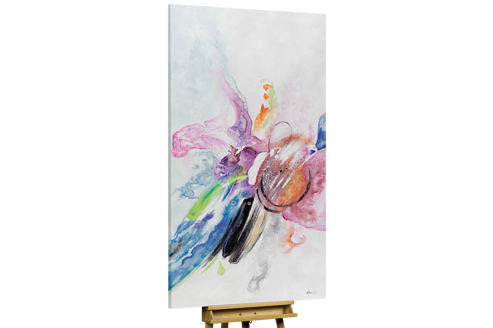 Acquista Pittura Ad Olio Xxl Astratta Colorata Rosa Kunstloft