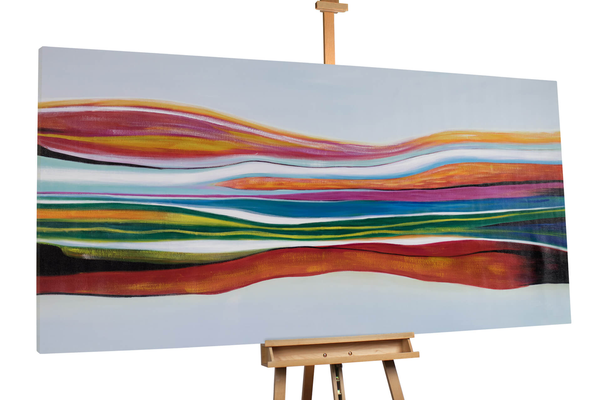 Acquista Pittura Ad Olio XXL Linee Astratte Colorato KunstLoft