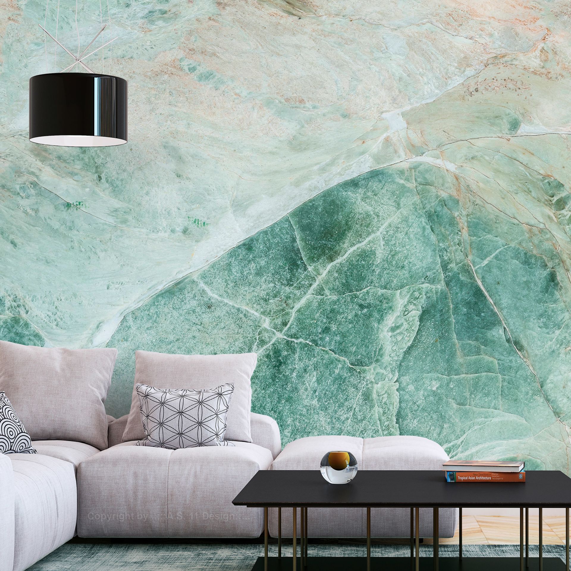 Zelfklevend Behang Turquoise Marble Bestellen KunstLoft