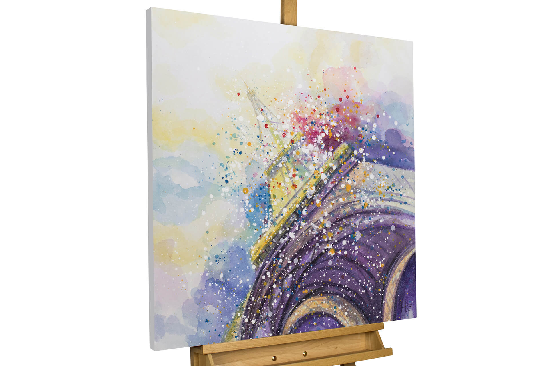 Peinture Acrylique Tour Eiffel Mon Amour KunstLoft