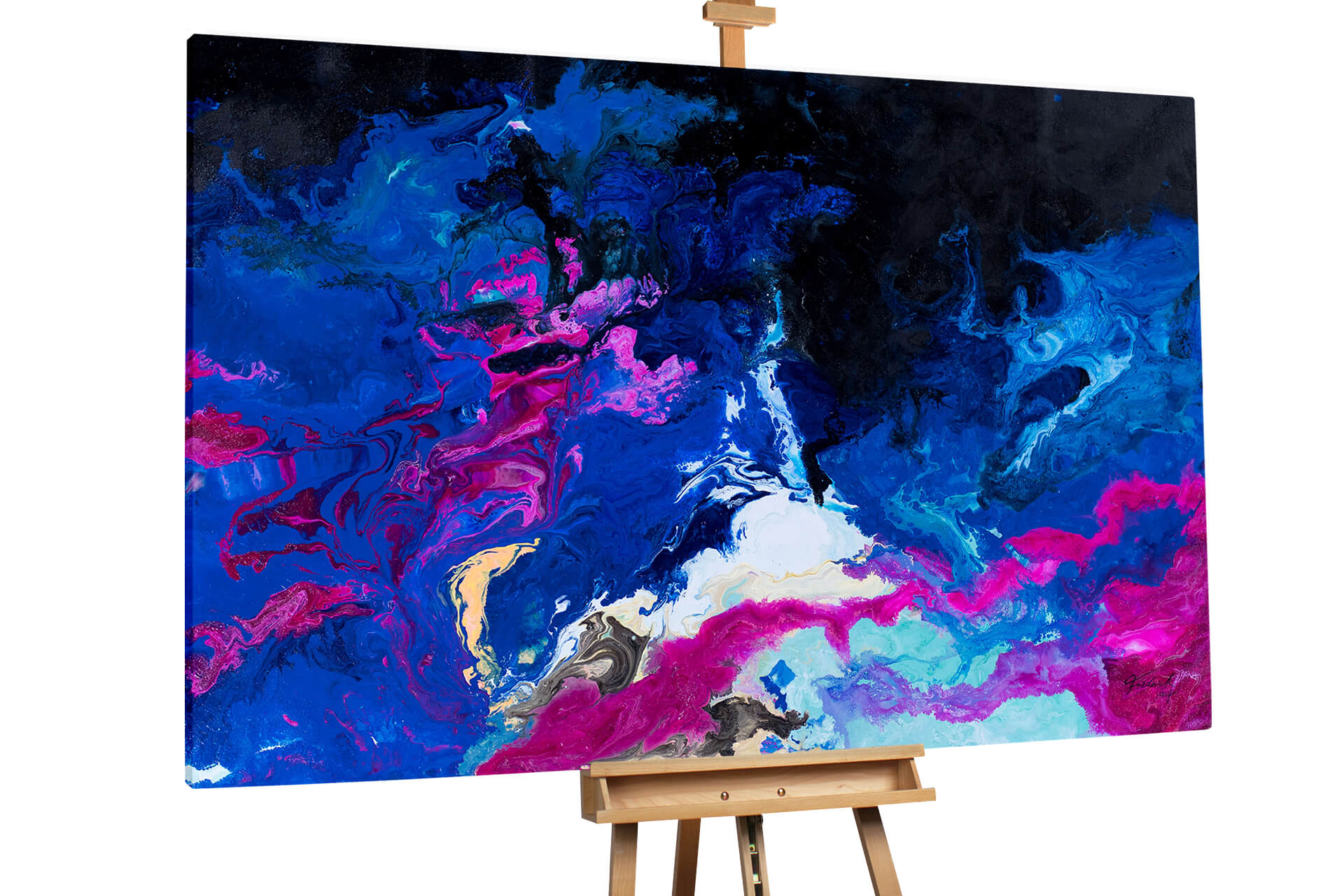 Acquista Xxl Pittura Ad Olio Blu Nero Viola Astratto Kunstloft