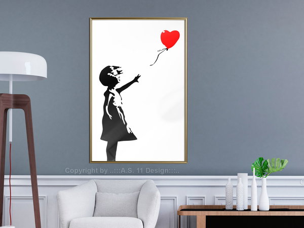 Poster 'Little Girl with a Balloon'