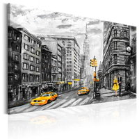 Stampa Su Tela Visario 120x80 Cm, New York Murale, Quadro XXL Già Incorniciato Su Telaio In Legno