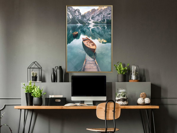 Poster 'Boats In Dolomites'