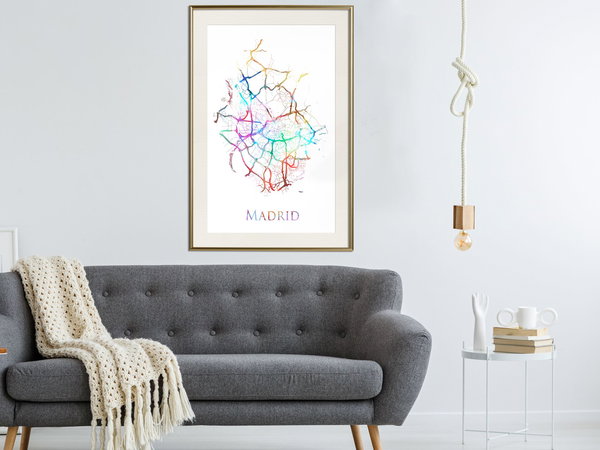 Poster 'City Map: Madrid (Colour)'