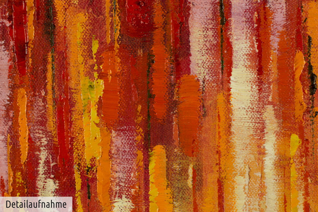 Handgeschilderd schilderij 'Your Warmth' 75x100cm | incl. certificaat van echtheid in de ruimte.