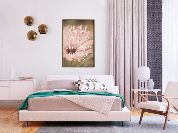 Poster 'The Best Dreams Happen When You Are Awake'