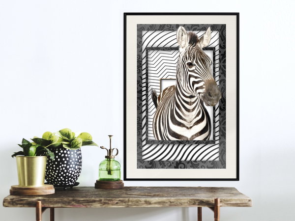 Poster 'Zebra in the Frame'