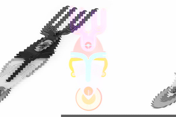 Sculptură de perete din carton 'Mumbai Wall Mask'