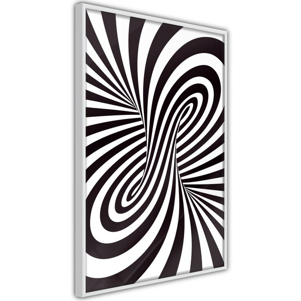 Poster 'Black and White Swirl'