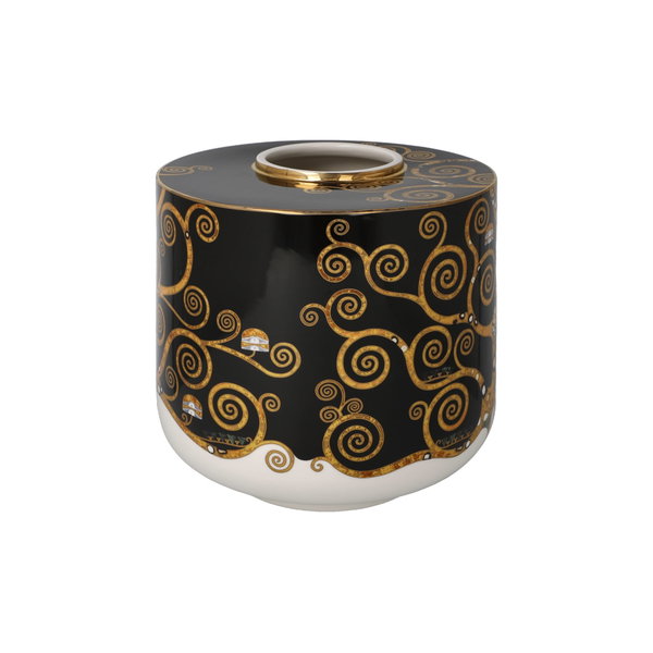 Porzellan Vase 'Tree of Life Elegance' von Gustav Klimt 16x16x16cm