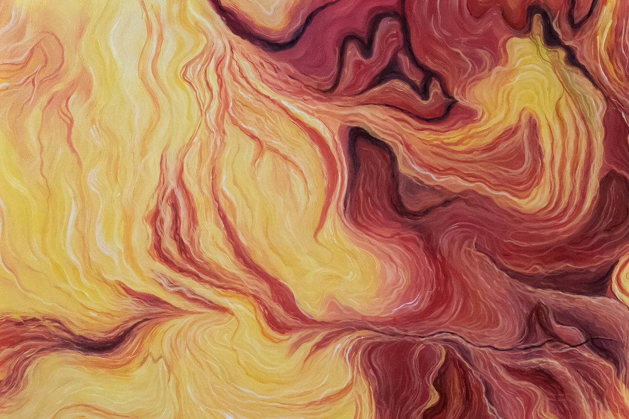 XXL Schilderij 'Dragon's Fury' | Handgeschilderd unicum komt in de ruimte goed tot zijn recht.
