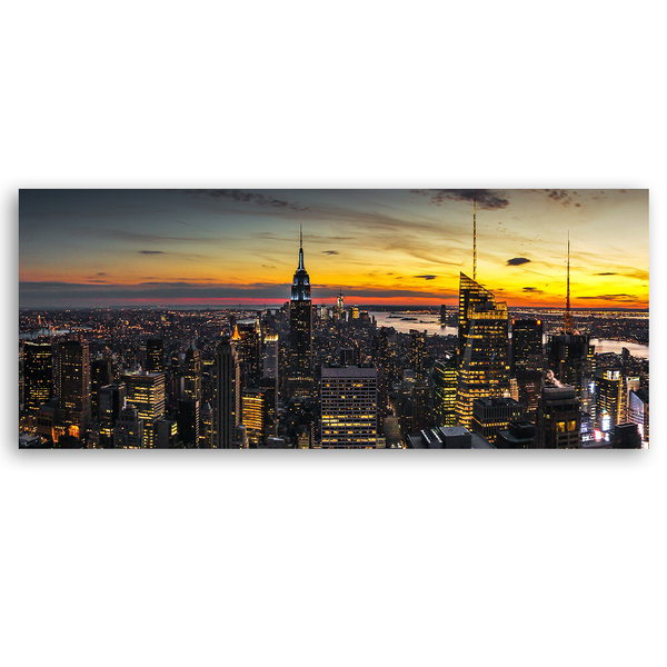 Kunstdruck auf Leinwand 'NYC at Sunset'