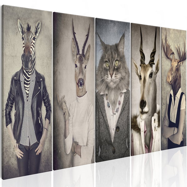 Kunstdruk op canvas 'Animal Masks I'
