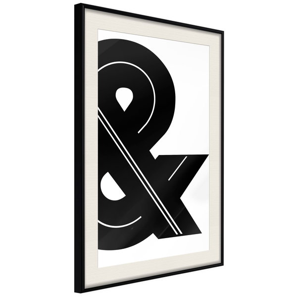 Poster 'Ampersand (Black and White)'