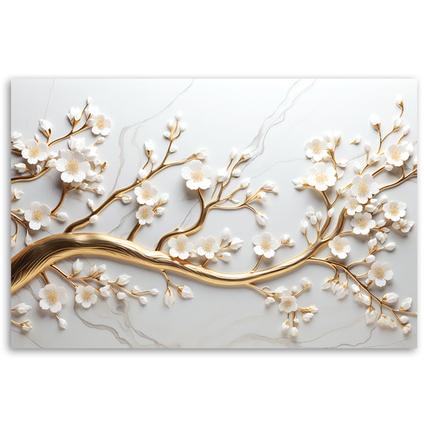 Kunstdruck auf Leinwand 'Golden Branch 1'