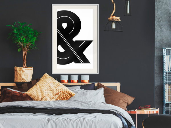 Poster 'Ampersand (Black and White)'