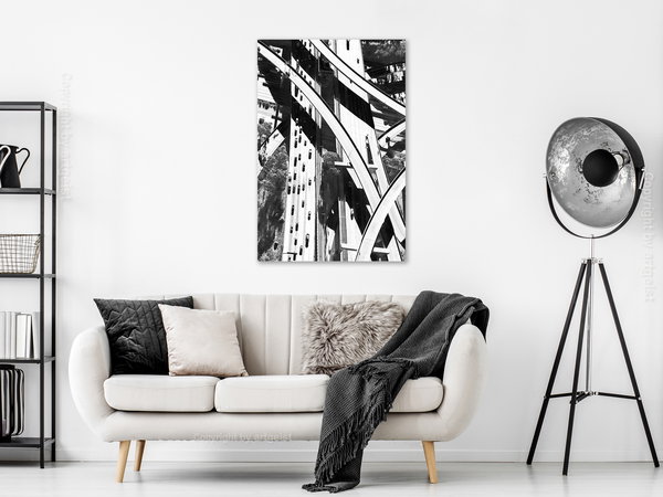 Kunstdruck auf Leinwand 'City Geometry Vertical'