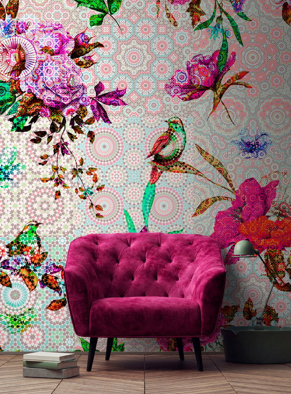 Tapete 'Mosaic Garden 2' 400x270cm