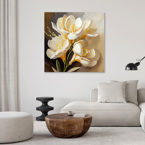 Kunstdruck auf Leinwand 'Dance of Light and Petals'