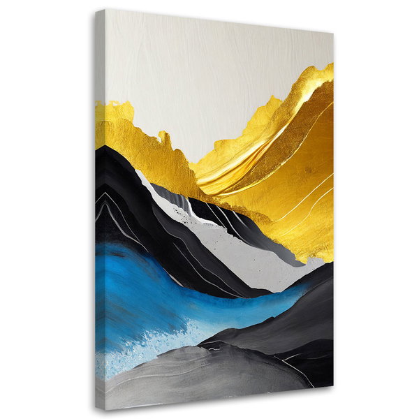 Kunstdruck auf Leinwand 'Golden Peaks 3'