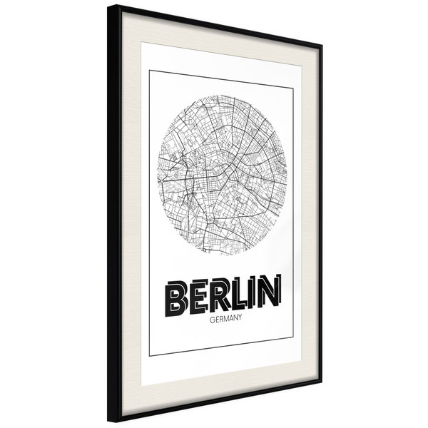 Poster 'City Map: Berlin (Round)'