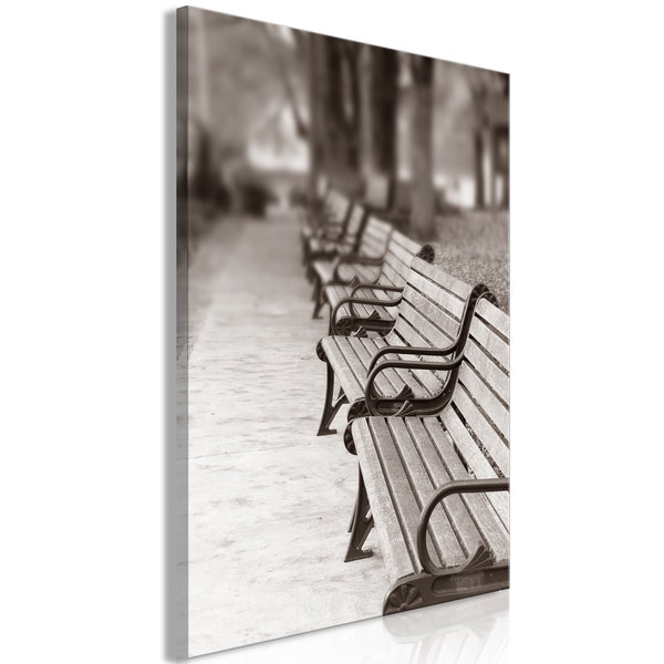 Impression sur toile 'Park Benches Vertical'