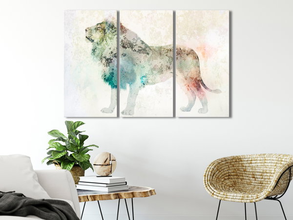 Kunstdruck auf Leinwand 'Colourful King (3-teilig)'