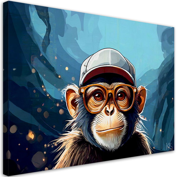 Stampa su tela 'Geeky Gorilla'