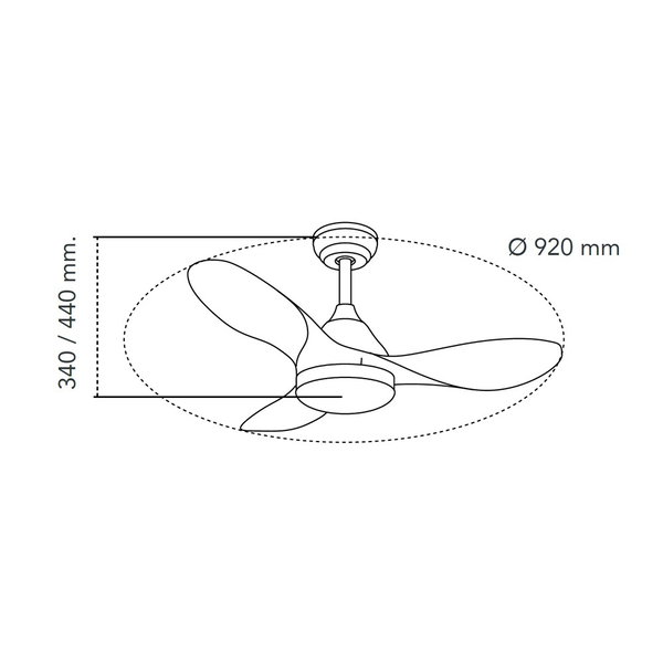 Deckenventilator 'Dim DL1'