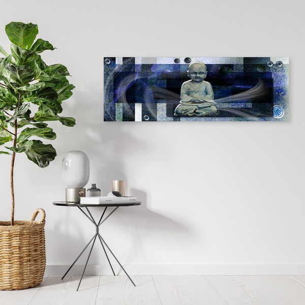 Kunstdruck auf Leinwand 'Tranquil Harmony in Blue'