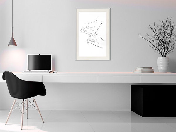 Poster 'Joined Hands (White)'