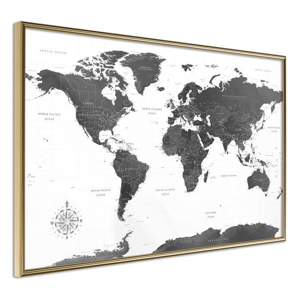 Poster 'Monochrome Map'