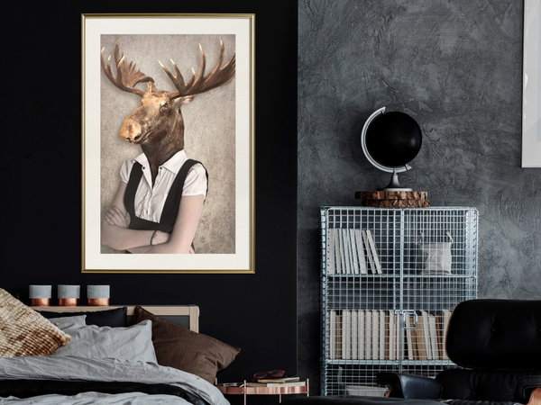 Poster 'Brainy Moose'