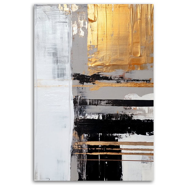 Kunstdruck auf Leinwand 'Golden Textured Serenity 3'