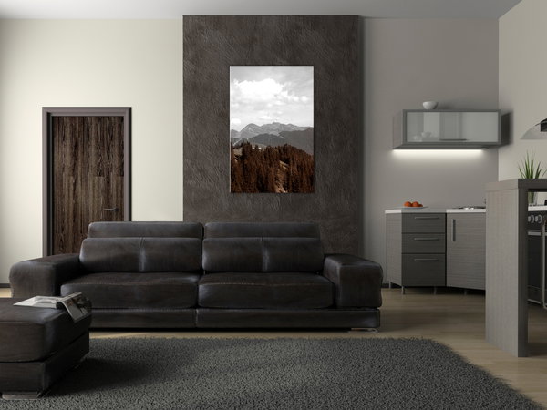 Kunstdruck auf Leinwand 'Landscape Vertical'