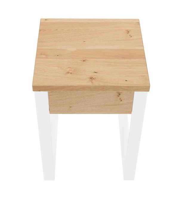 Zusammenspiel aus warmen Holz und kühlen Stahl