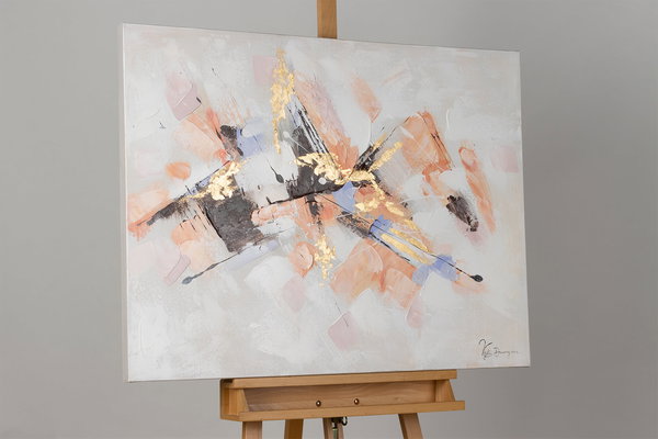 Handgemaltes Gemälde 'Pink Breakthrough' 100x75cm | inkl. Echtheitszertifikat