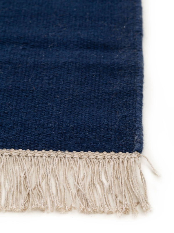 Design Wollteppich Liv Blau