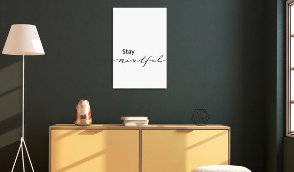 Kunstdruck auf Leinwand 'Stay Mindful Vertical'