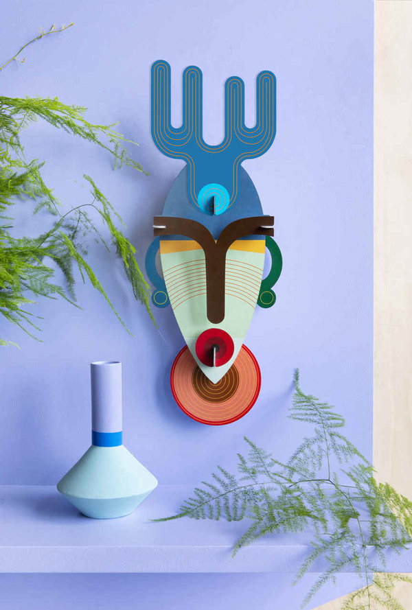 Wanddeko Papier 'Dakar-Maske'