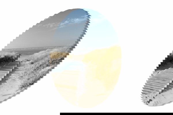 Okrúhly obraz 'Seaside Pathway'