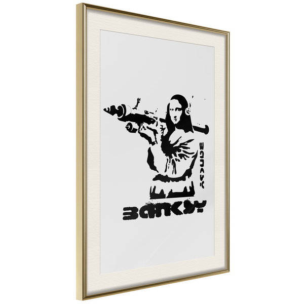 Poster 'Mona Lisa with a Bazooka'