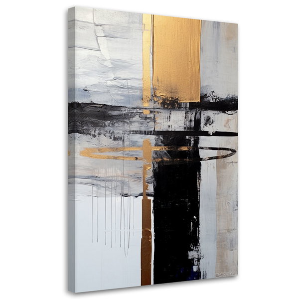 Kunstdruck auf Leinwand 'Golden Textured Serenity 1'