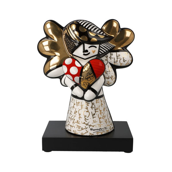Porzellan Figur 'Golden Faith' von Romero Britto 10,5x23x18,5cm