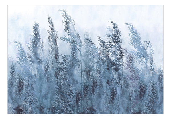Selbstklebende Tapete 'Tall Grasses - Grey'
