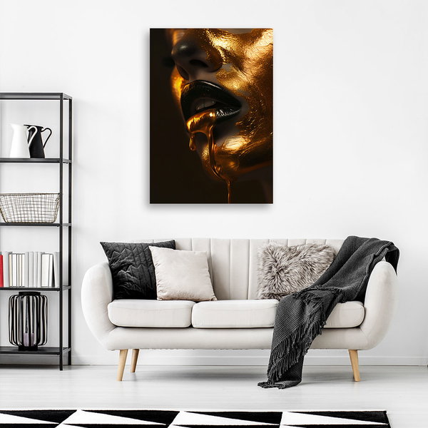 Kunstdruck auf Leinwand 'Golden Elegance 2'