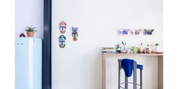 Wanddeko Papier 'Abstraktes Gesicht'
