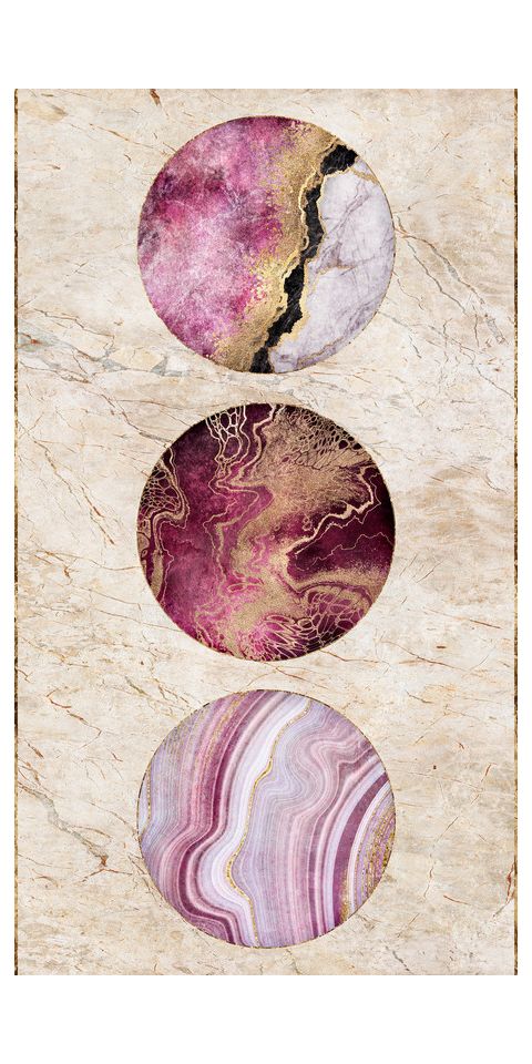 Papel de parede 'Stone Orbs' 159x280cm