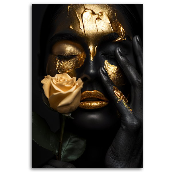 Kunstdruck auf Leinwand 'Golden Elegance 5'